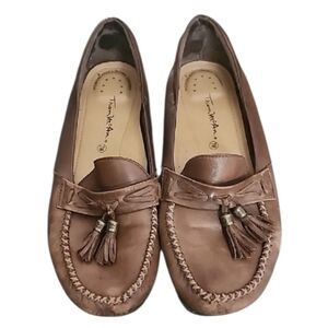 💥4 For $20💥Thom McAn Brown Leather Tassel Loafers